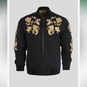 GUESS Men's Maxim Embroidered Bomber Jacket